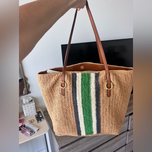 Ralph Lauren Tolton Crochet Straw Bag - Picture 9 of 11